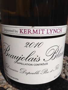 Domaine Dupeuble Beaujolais Blanc 2010
